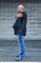 Whole Body Man T poses White Casual Overweight Standing Street photo references